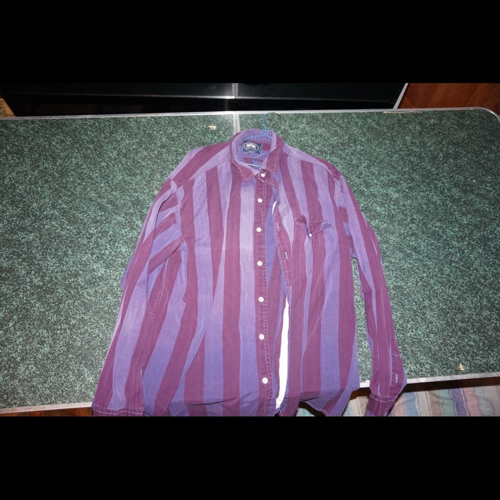 Striped purple button down